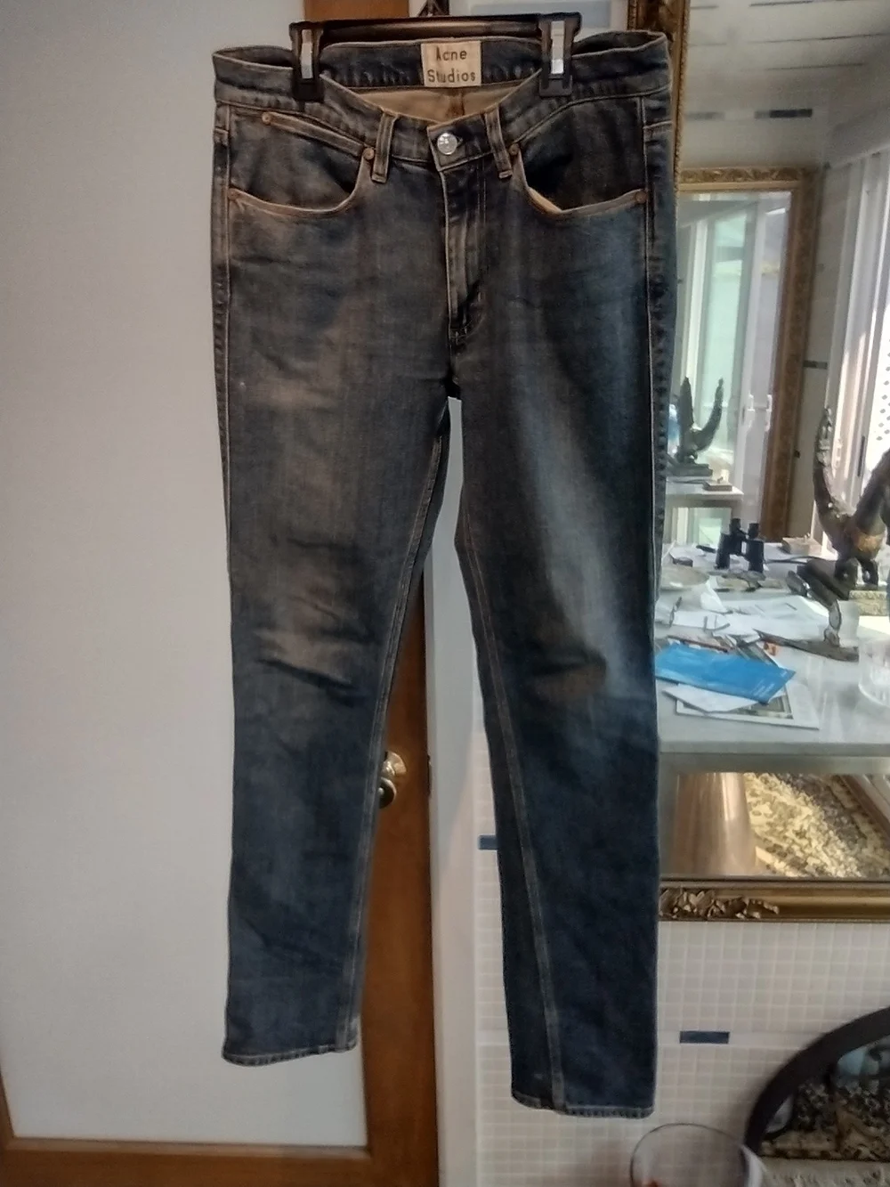 Acne Men's Blue Denim Jeans
